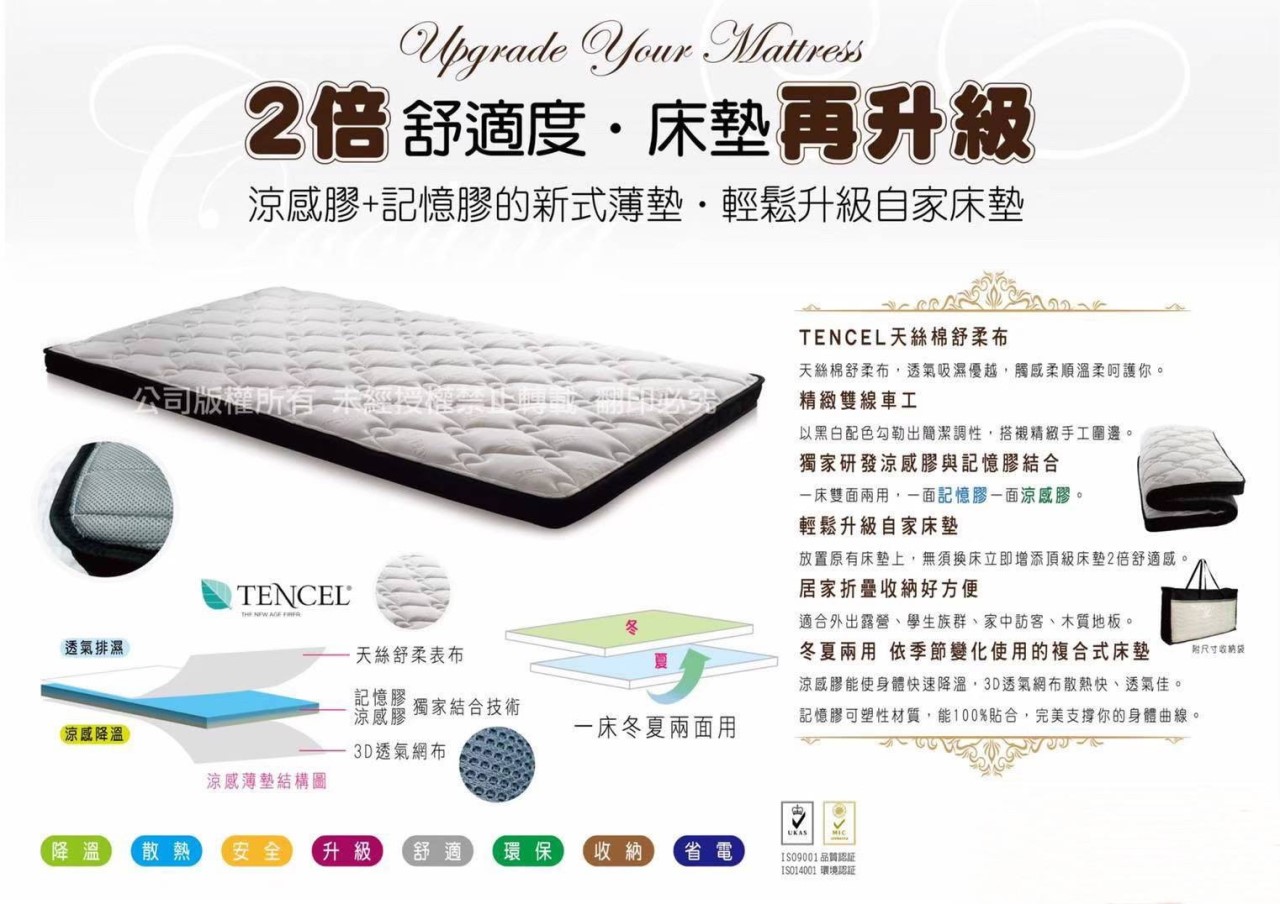 冬夏兩用雙面記憶墊